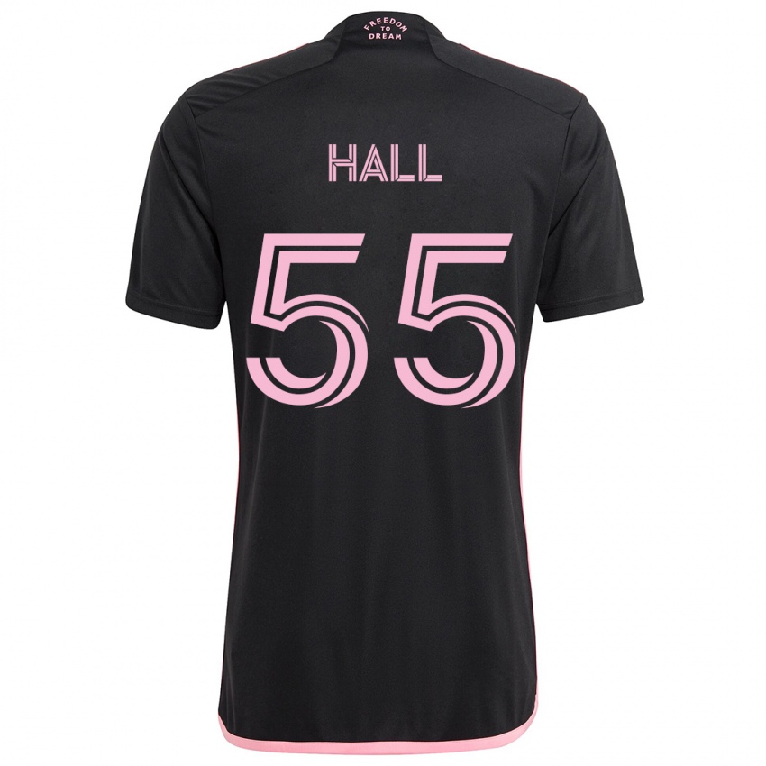 Kinder Tyler Hall #55 Schwarz Auswärtstrikot Trikot 2024/25 T-Shirt