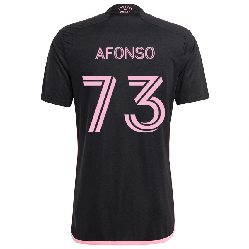 Kinder Leo Afonso #73 Schwarz Auswärtstrikot Trikot 2024/25 T-Shirt