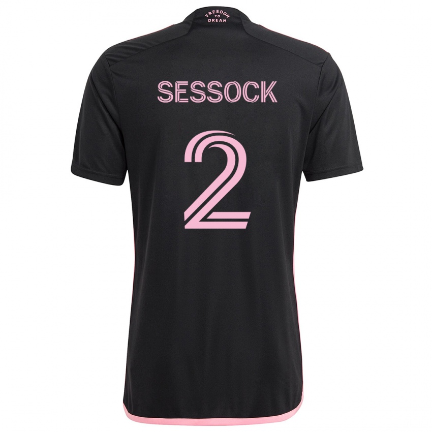 Kinder Nykolas Sessock #2 Schwarz Auswärtstrikot Trikot 2024/25 T-Shirt