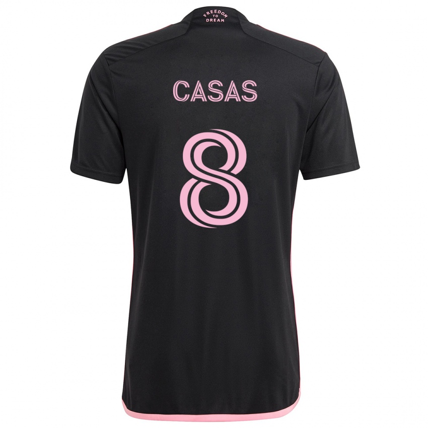 Kinder Pep Casas #8 Schwarz Auswärtstrikot Trikot 2024/25 T-Shirt