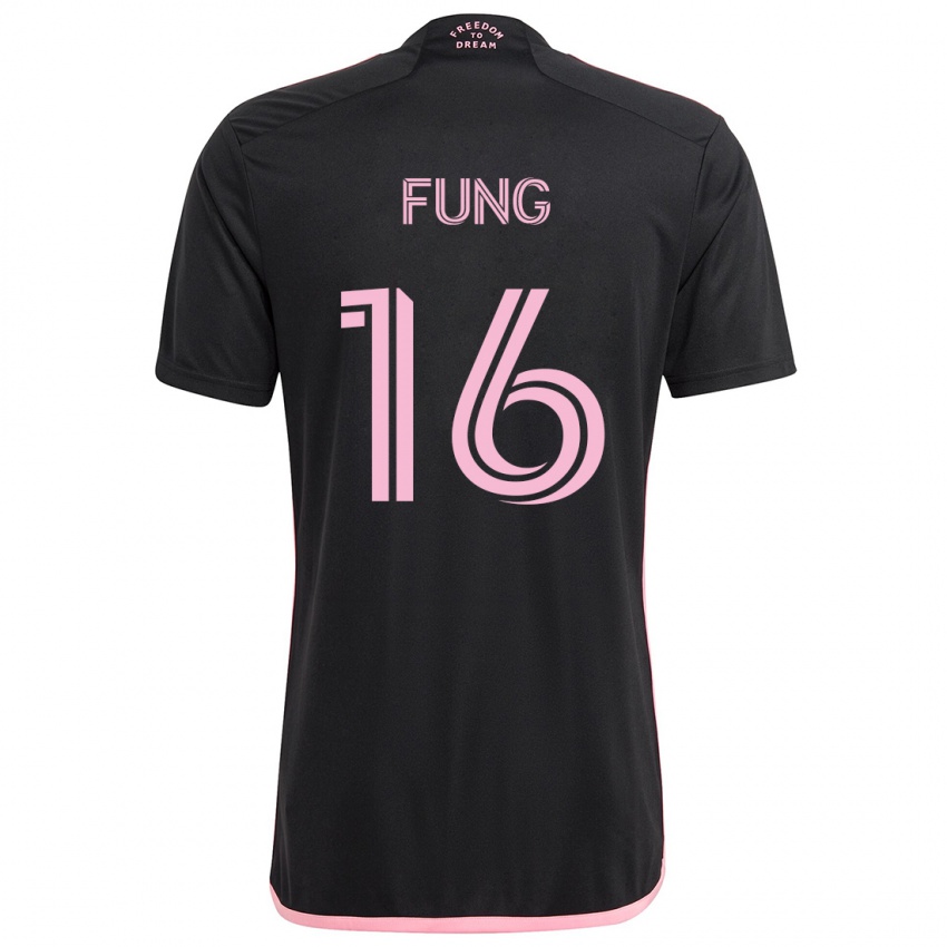 Kinder Victor Fung #16 Schwarz Auswärtstrikot Trikot 2024/25 T-Shirt