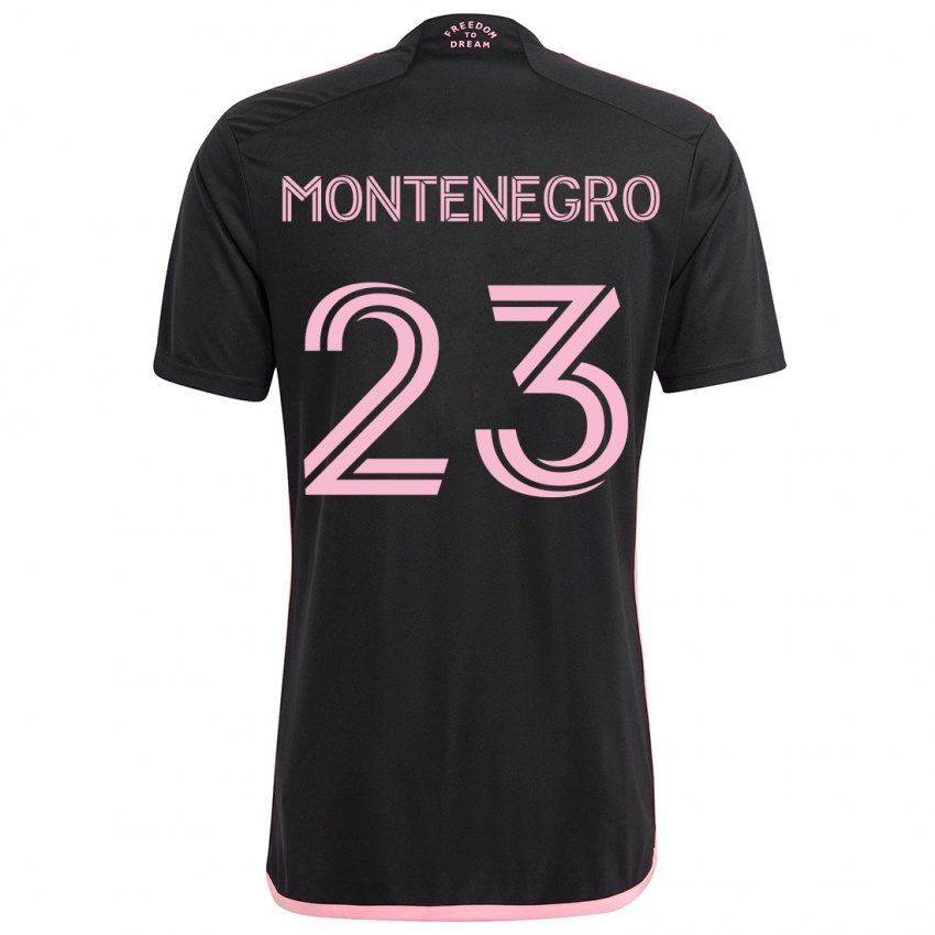 Kinder Ricardo Montenegro #23 Schwarz Auswärtstrikot Trikot 2024/25 T-Shirt