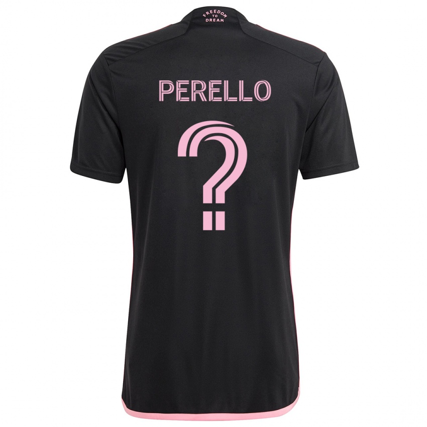 Kinder Sergio Perello #0 Schwarz Auswärtstrikot Trikot 2024/25 T-Shirt