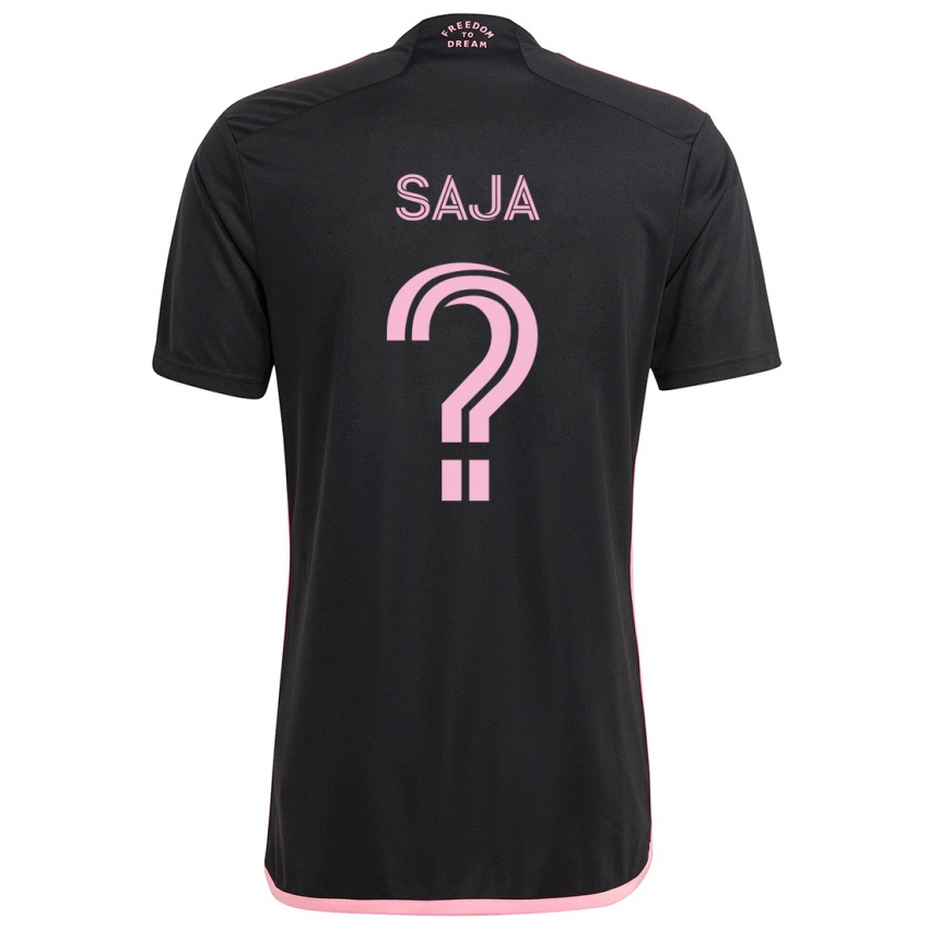 Kinder Mateo Saja #0 Schwarz Auswärtstrikot Trikot 2024/25 T-Shirt