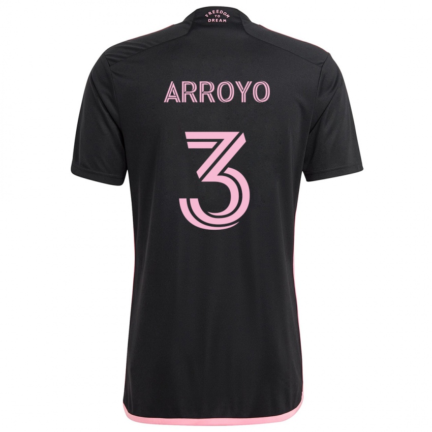 Kinder Dixon Arroyo #3 Schwarz Auswärtstrikot Trikot 2024/25 T-Shirt