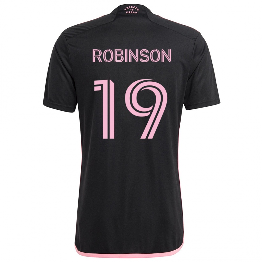 Kinder Robbie Robinson #19 Schwarz Auswärtstrikot Trikot 2024/25 T-Shirt