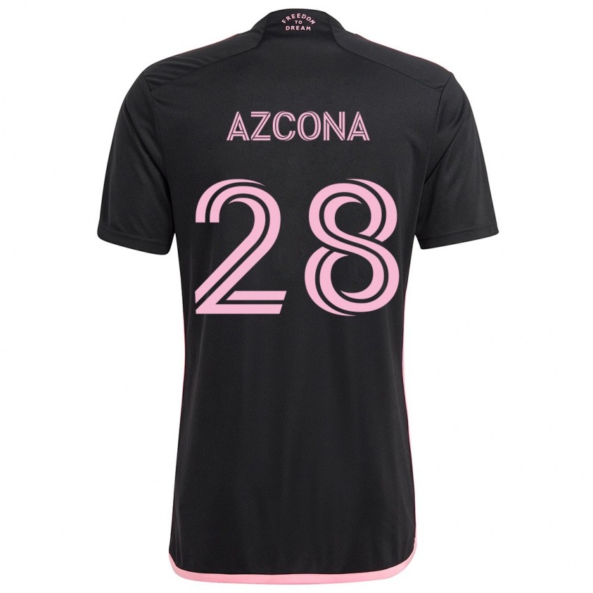 Kinder Edison Azcona #28 Schwarz Auswärtstrikot Trikot 2024/25 T-Shirt