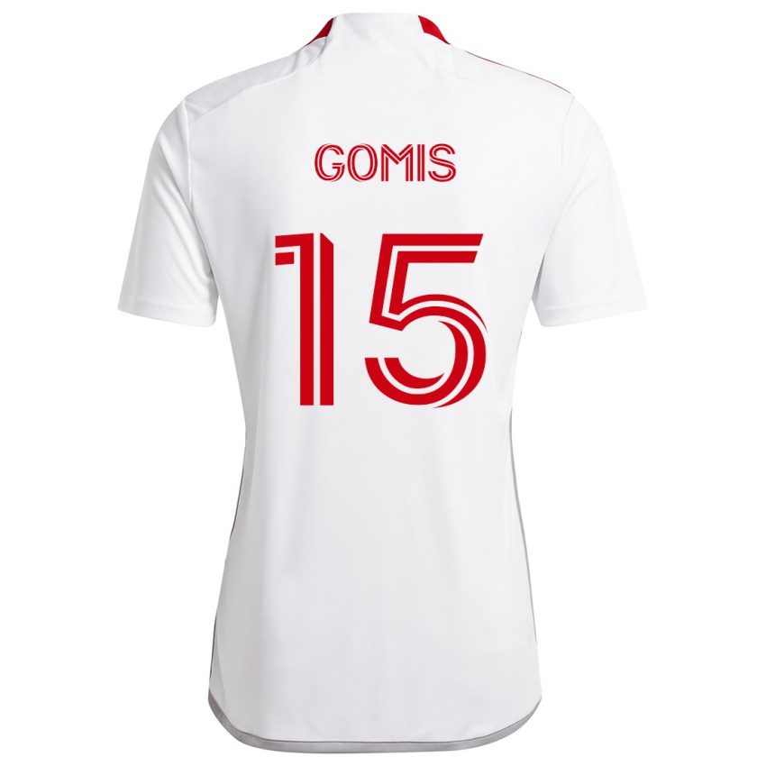 Kinder Nicksoen Gomis #15 Weiß Rot Auswärtstrikot Trikot 2024/25 T-Shirt