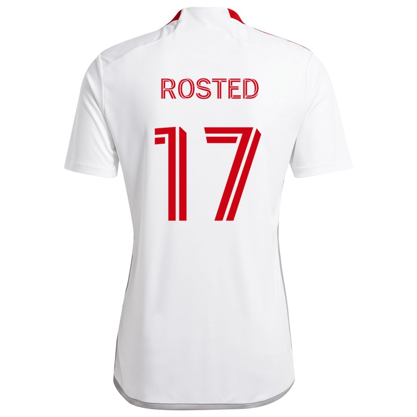 Kinder Sigurd Rosted #17 Weiß Rot Auswärtstrikot Trikot 2024/25 T-Shirt