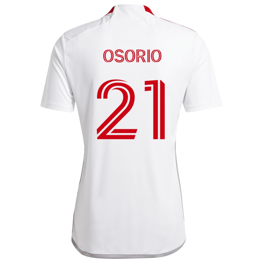 Kinder Jonathan Osorio #21 Weiß Rot Auswärtstrikot Trikot 2024/25 T-Shirt