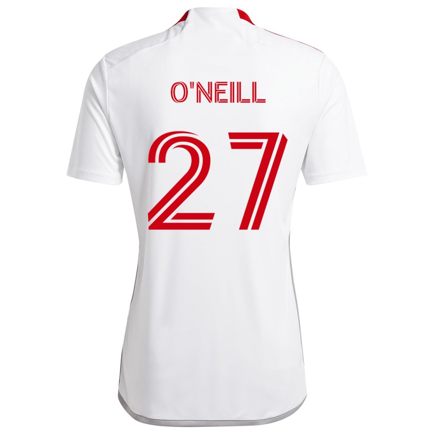 Kinder Shane O'neill #27 Weiß Rot Auswärtstrikot Trikot 2024/25 T-Shirt