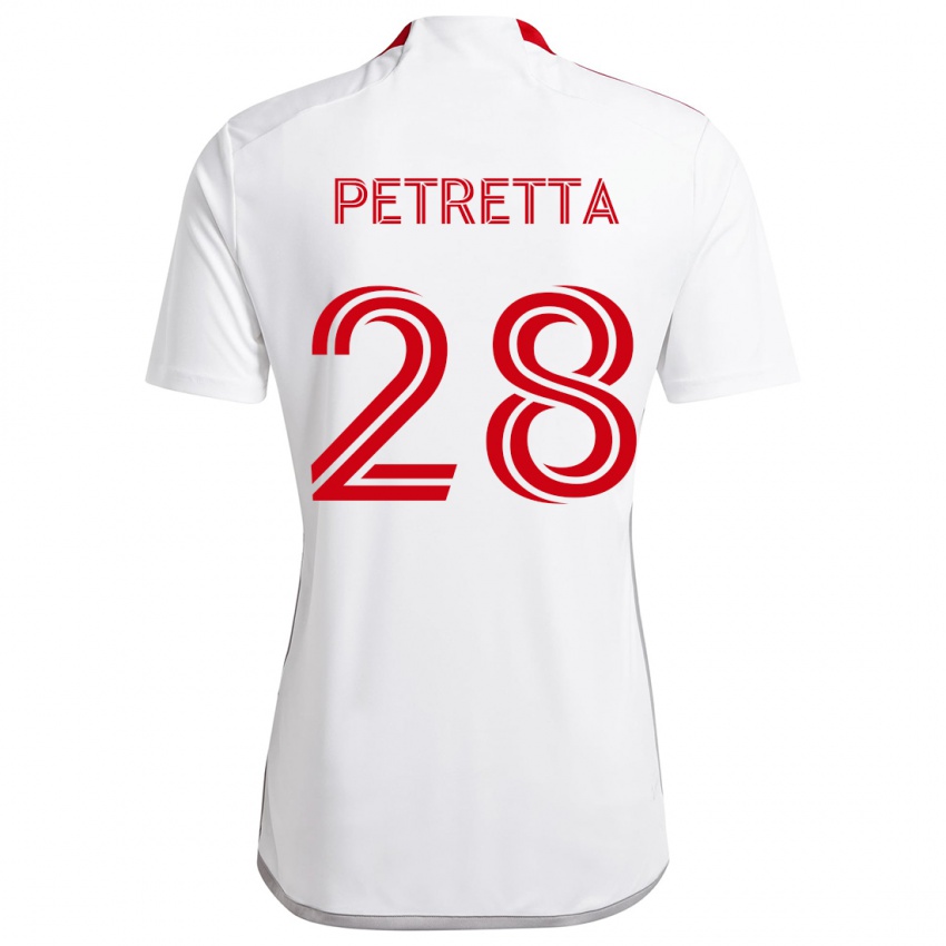 Kinder Raoul Petretta #28 Weiß Rot Auswärtstrikot Trikot 2024/25 T-Shirt