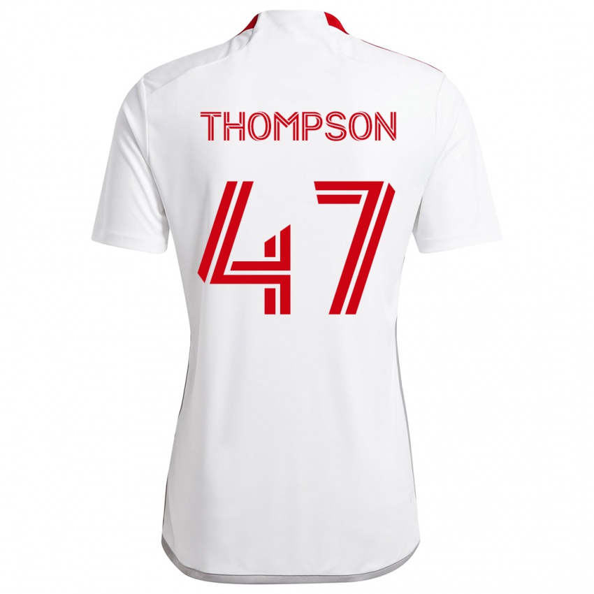 Kinder Kosi Thompson #47 Weiß Rot Auswärtstrikot Trikot 2024/25 T-Shirt