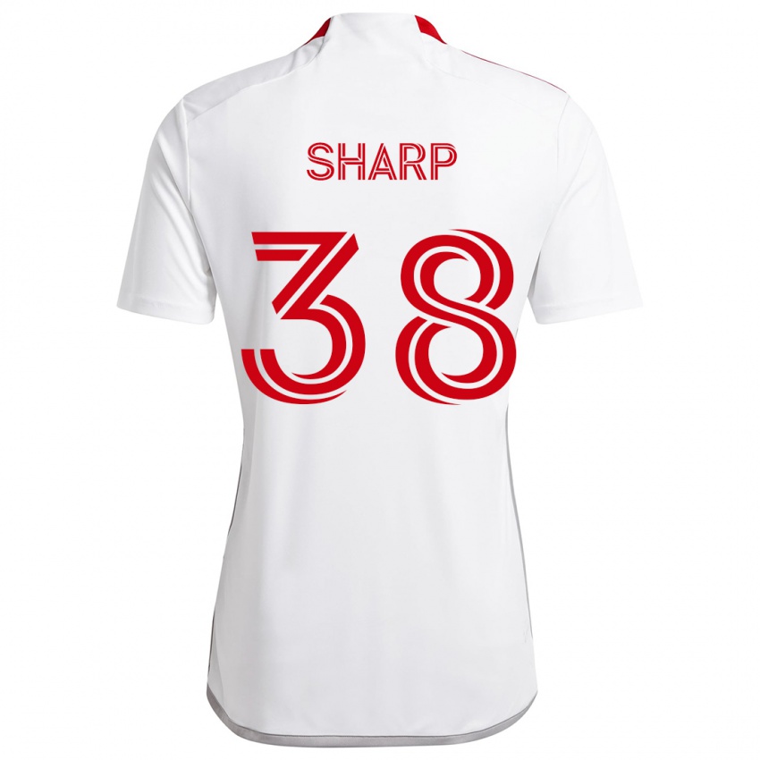 Kinder Charlie Sharp #38 Weiß Rot Auswärtstrikot Trikot 2024/25 T-Shirt