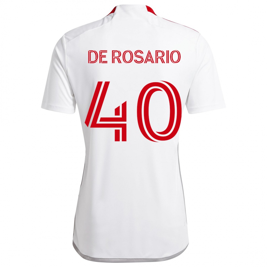 Kinder Adisa De Rosario #40 Weiß Rot Auswärtstrikot Trikot 2024/25 T-Shirt