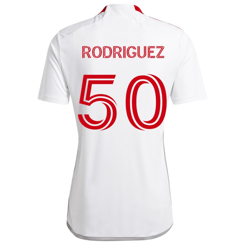 Kinder Abraham Rodriguez #50 Weiß Rot Auswärtstrikot Trikot 2024/25 T-Shirt