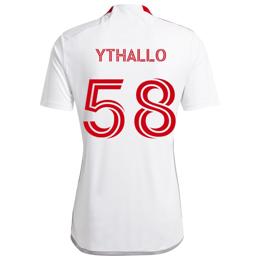 Kinder Ythallo #58 Weiß Rot Auswärtstrikot Trikot 2024/25 T-Shirt