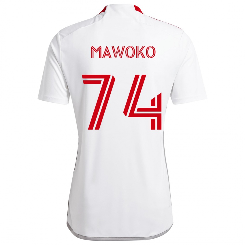 Kinder Kundai Mawoko #74 Weiß Rot Auswärtstrikot Trikot 2024/25 T-Shirt