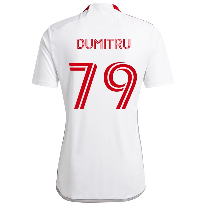 Kinder Andrei Dumitru #79 Weiß Rot Auswärtstrikot Trikot 2024/25 T-Shirt