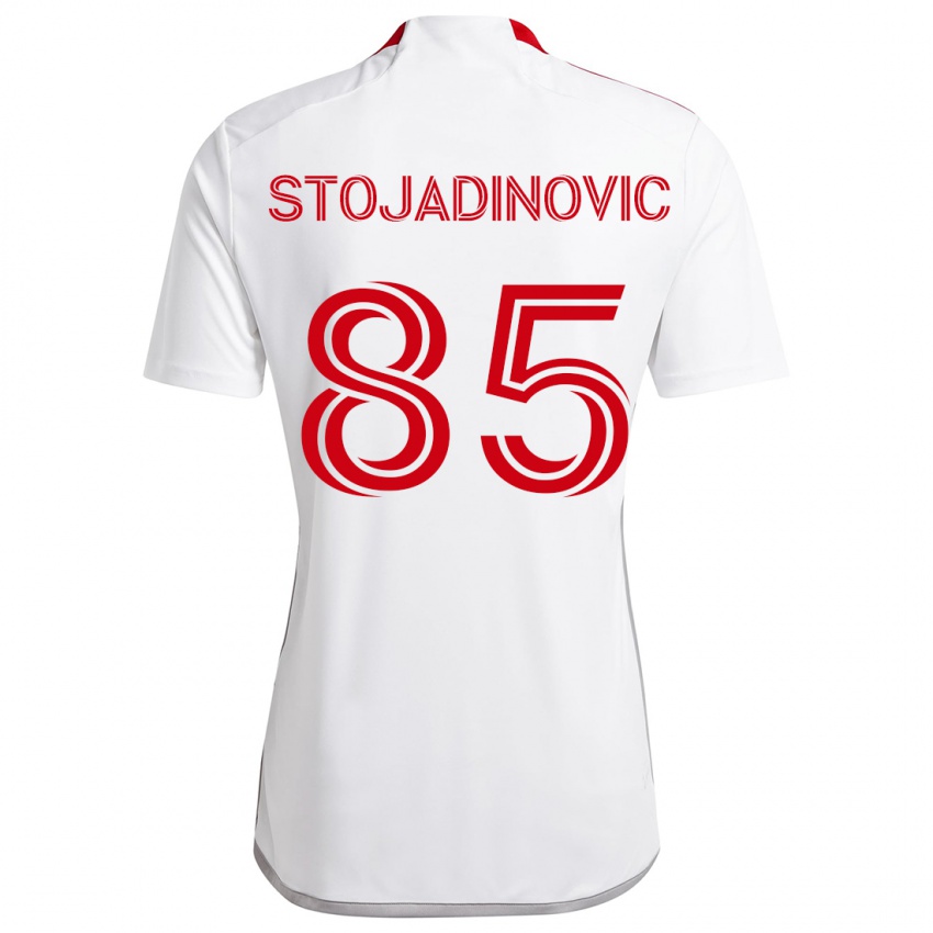 Kinder Marko Stojadinovic #85 Weiß Rot Auswärtstrikot Trikot 2024/25 T-Shirt