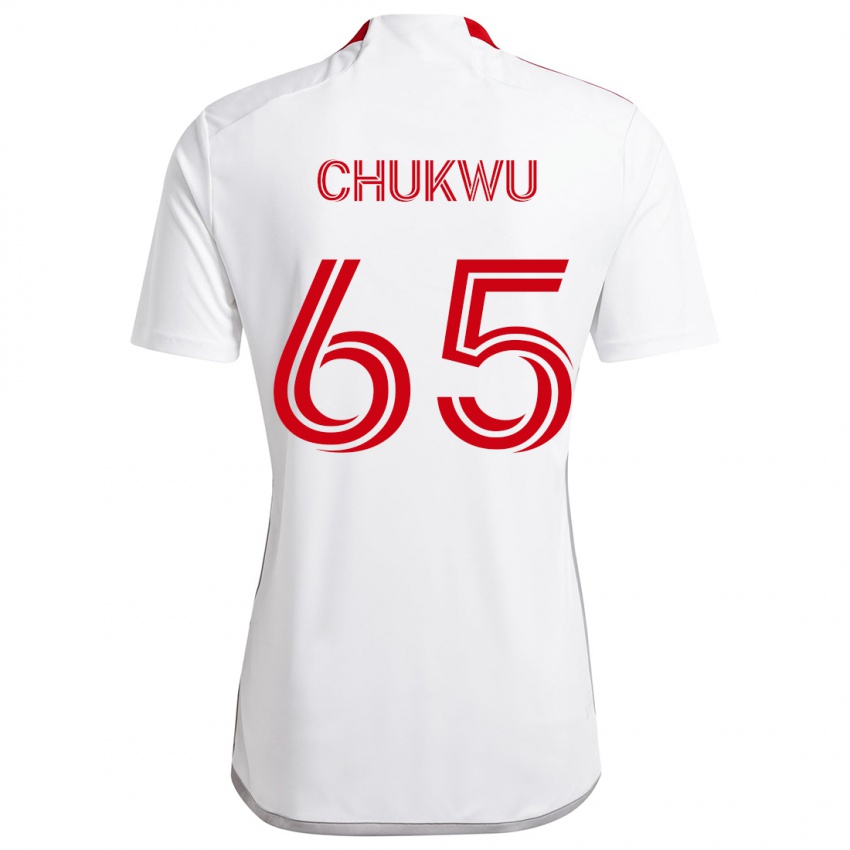 Kinder Joses Chukwu #65 Weiß Rot Auswärtstrikot Trikot 2024/25 T-Shirt