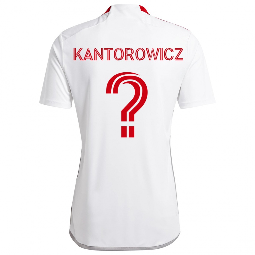 Kinder Dominic Kantorowicz #0 Weiß Rot Auswärtstrikot Trikot 2024/25 T-Shirt