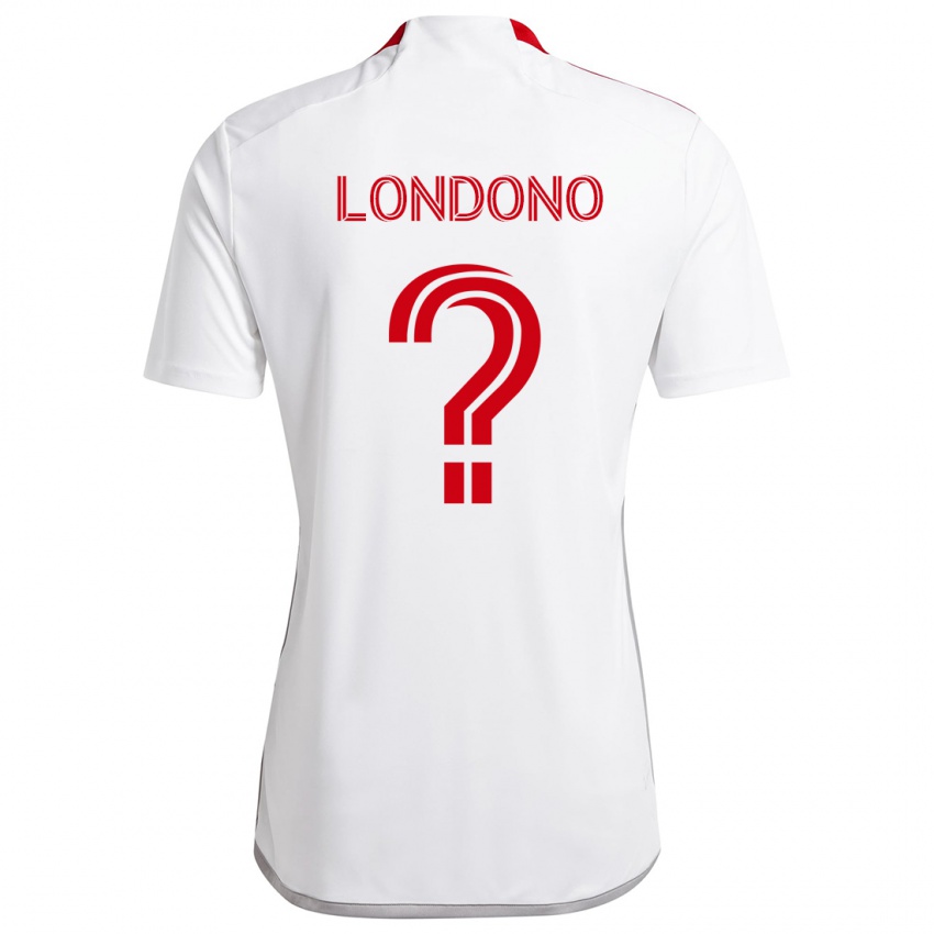 Kinder Tyler Londono #0 Weiß Rot Auswärtstrikot Trikot 2024/25 T-Shirt