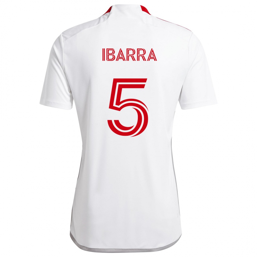 Kinder Franco Ibarra #5 Weiß Rot Auswärtstrikot Trikot 2024/25 T-Shirt