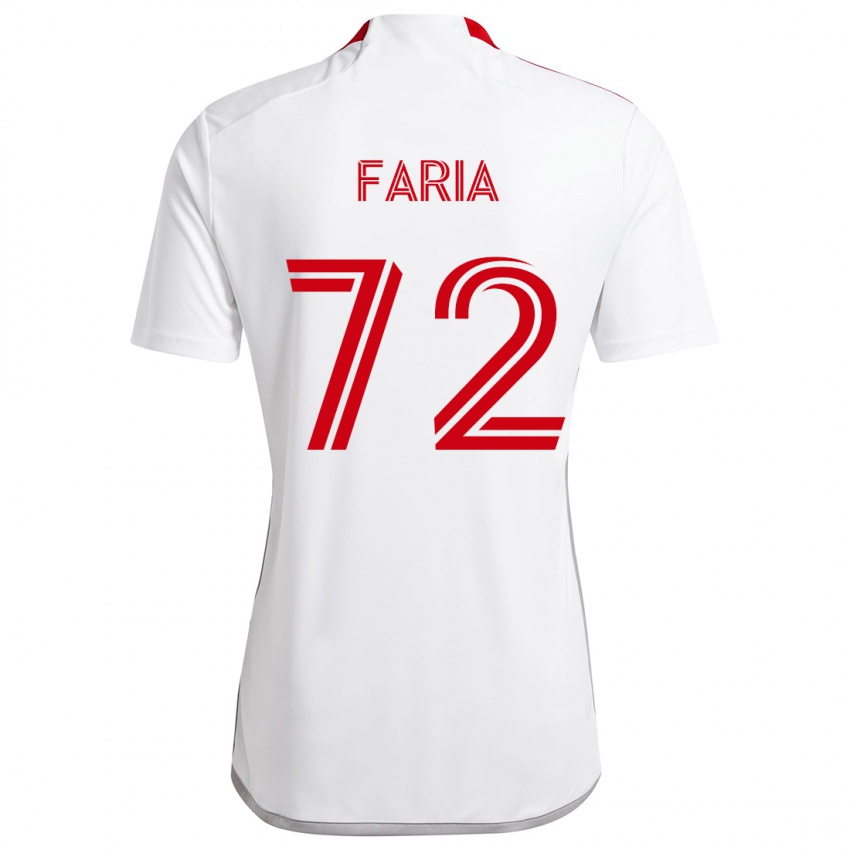 Kinder Jordan Faria #72 Weiß Rot Auswärtstrikot Trikot 2024/25 T-Shirt