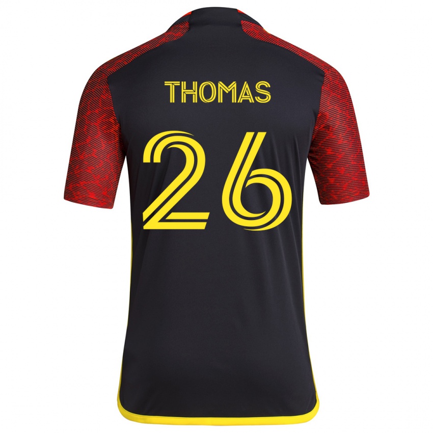 Kinder Andrew Thomas #26 Rot Schwarz Auswärtstrikot Trikot 2024/25 T-Shirt