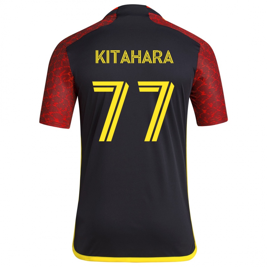 Kinder Sota Kitahara #77 Rot Schwarz Auswärtstrikot Trikot 2024/25 T-Shirt