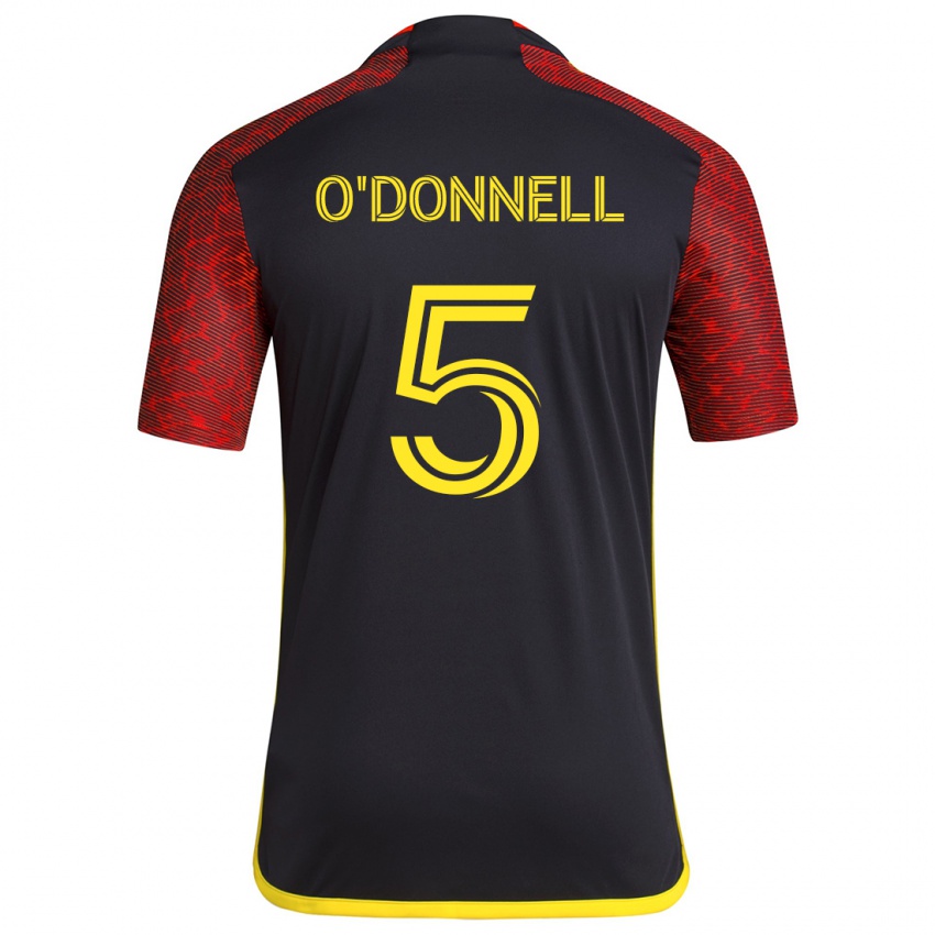 Kinder Kristina O'donnell #5 Rot Schwarz Auswärtstrikot Trikot 2024/25 T-Shirt