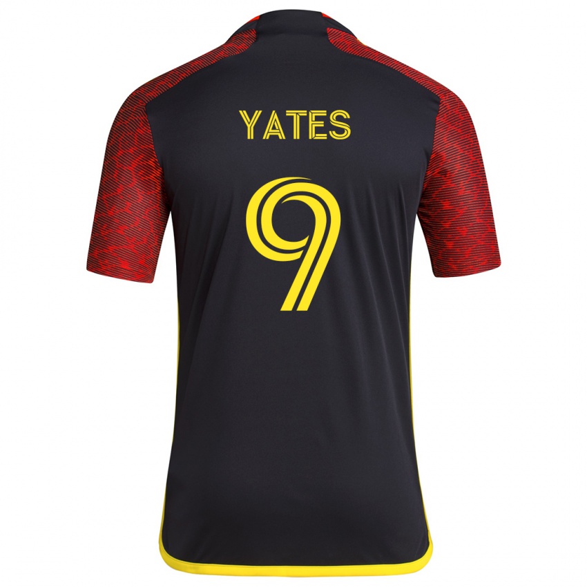 Kinder Summer Yates #9 Rot Schwarz Auswärtstrikot Trikot 2024/25 T-Shirt