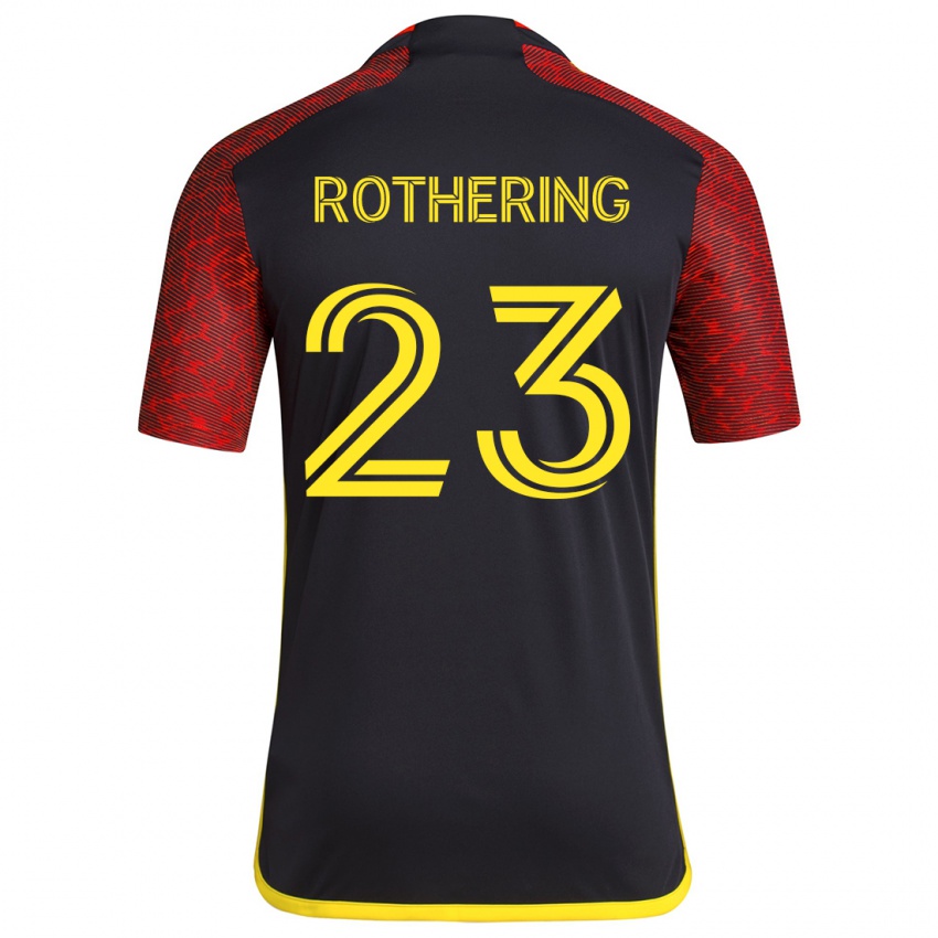 Kinder Holly Rothering #23 Rot Schwarz Auswärtstrikot Trikot 2024/25 T-Shirt