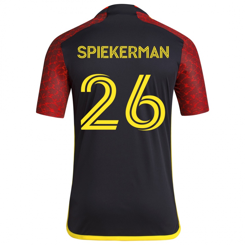 Kinder Stephanie Spiekerman #26 Rot Schwarz Auswärtstrikot Trikot 2024/25 T-Shirt