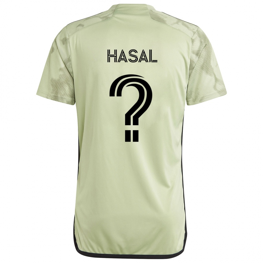 Kinder Thomas Hasal #0 Hellgrün Auswärtstrikot Trikot 2024/25 T-Shirt