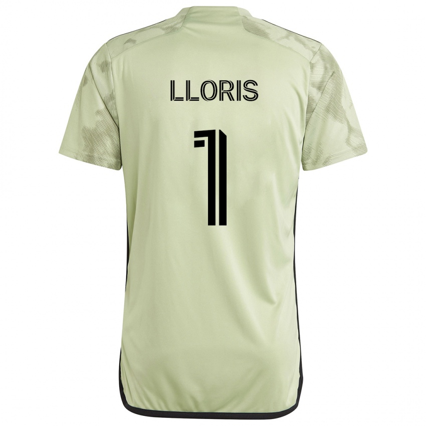 Kinder Hugo Lloris #1 Hellgrün Auswärtstrikot Trikot 2024/25 T-Shirt