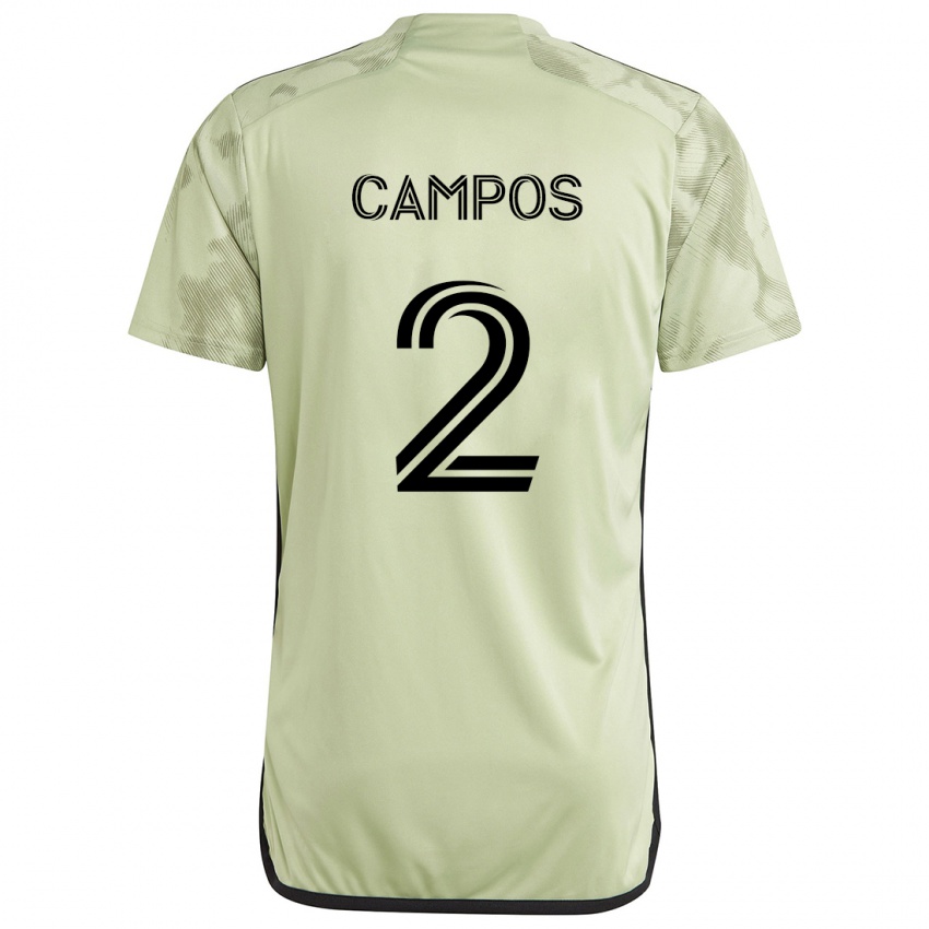 Kinder Omar Campos #2 Hellgrün Auswärtstrikot Trikot 2024/25 T-Shirt