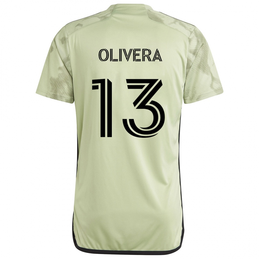 Kinder Cristian Olivera #13 Hellgrün Auswärtstrikot Trikot 2024/25 T-Shirt