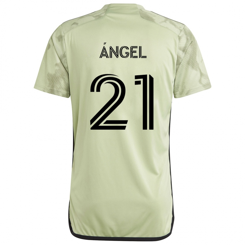 Kinder Tomás Ángel #21 Hellgrün Auswärtstrikot Trikot 2024/25 T-Shirt