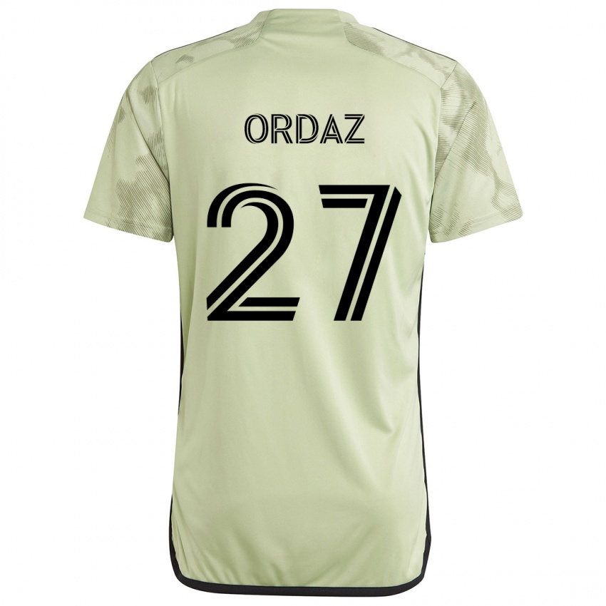 Kinder Nathan Ordaz #27 Hellgrün Auswärtstrikot Trikot 2024/25 T-Shirt