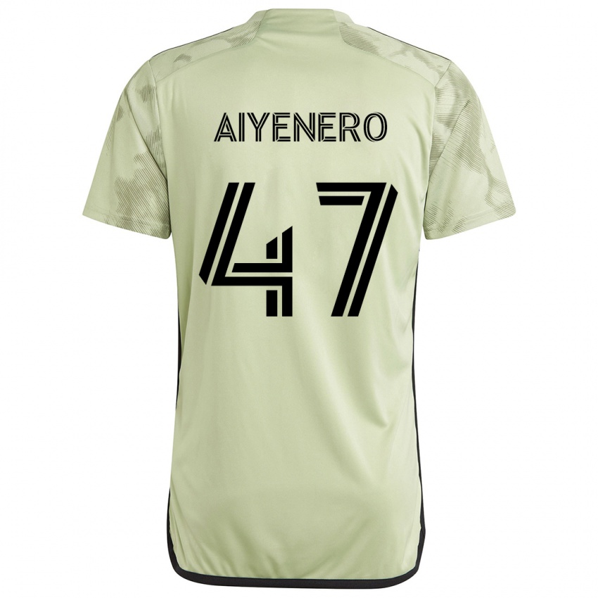 Kinder Marius Aiyenero #47 Hellgrün Auswärtstrikot Trikot 2024/25 T-Shirt