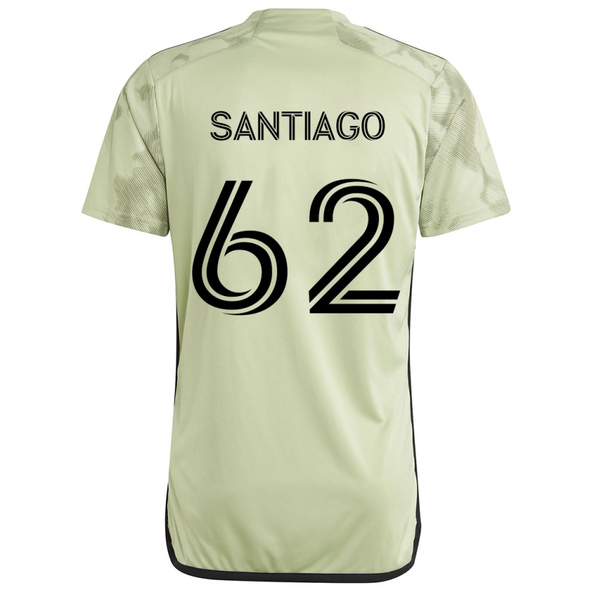 Kinder Joshua Santiago #62 Hellgrün Auswärtstrikot Trikot 2024/25 T-Shirt