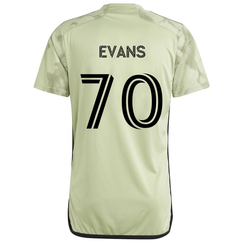 Kinder Matthew Evans #70 Hellgrün Auswärtstrikot Trikot 2024/25 T-Shirt