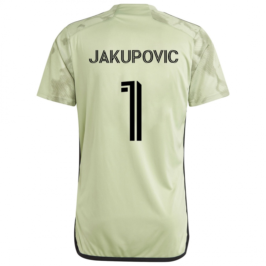 Kinder Eldin Jakupović #1 Hellgrün Auswärtstrikot Trikot 2024/25 T-Shirt