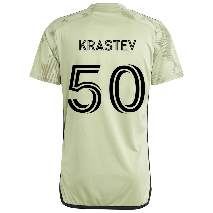 Kinder Filip Krastev #50 Hellgrün Auswärtstrikot Trikot 2024/25 T-Shirt