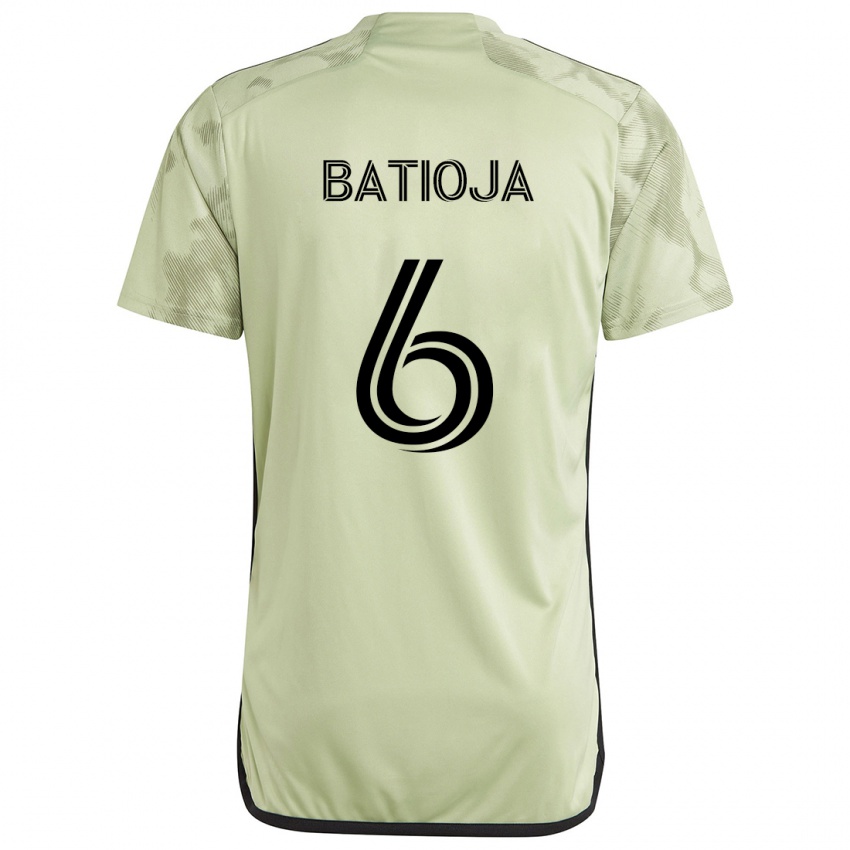 Kinder Jeremy Batioja #6 Hellgrün Auswärtstrikot Trikot 2024/25 T-Shirt