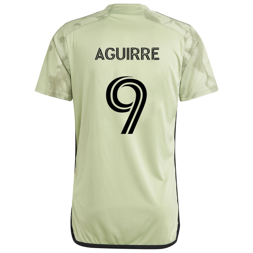 Kinder Dustin Aguirre #9 Hellgrün Auswärtstrikot Trikot 2024/25 T-Shirt