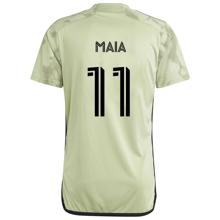 Kinder Matheus Maia #11 Hellgrün Auswärtstrikot Trikot 2024/25 T-Shirt