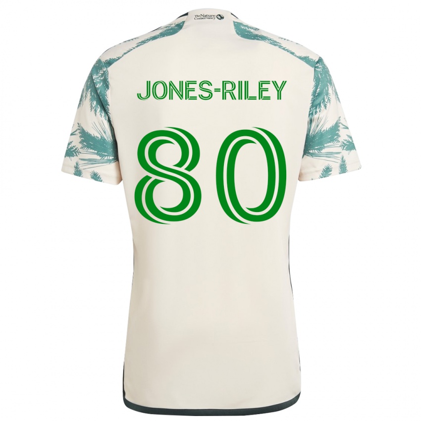 Kinder Jaden Jones-Riley #80 Beige Braun Auswärtstrikot Trikot 2024/25 T-Shirt